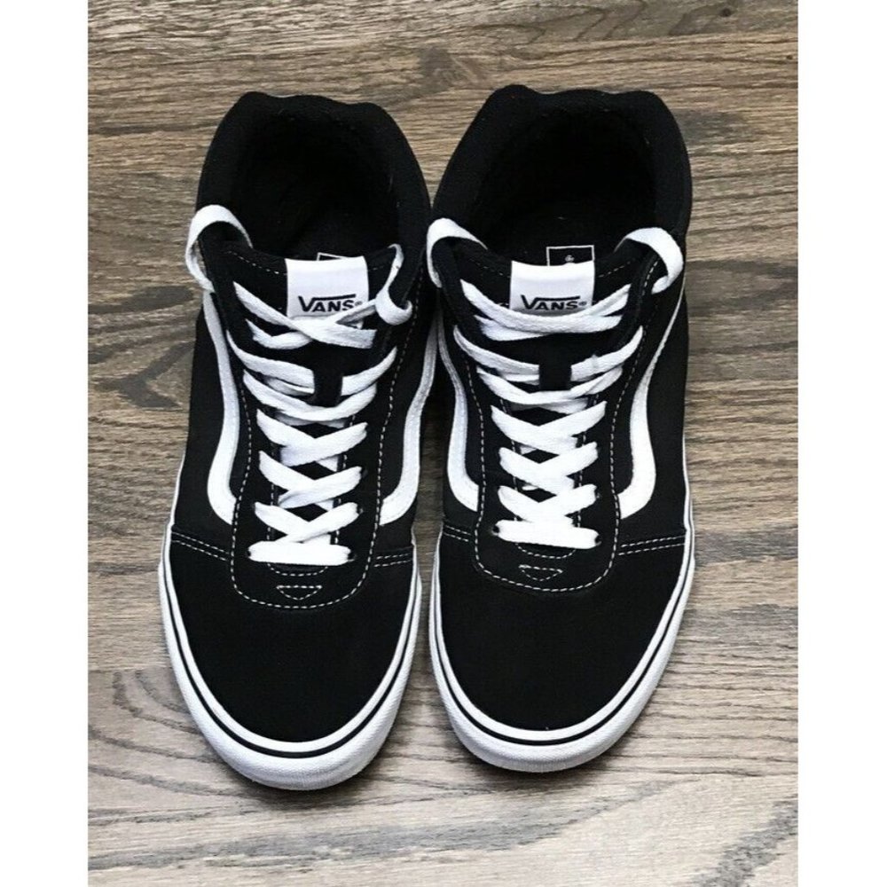 Vans Off the Wall High Top Black Skateboard Sneakers Shoes 7 Youth Skater LB1